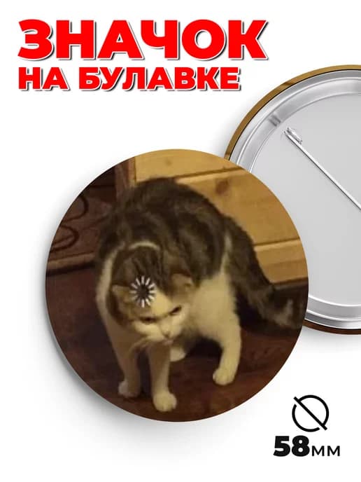 Значки на рюкзак и сумку с котами