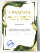Грамота подарок - диплом выдающийся начальник — фото 1