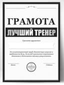 Грамота подарок диплом - Тренер — фото 1