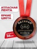 Медаль прикол подарок мужчине - ветеран диванных войск — фото 2