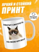 Кружка для чая с приколом, мем в офис - хватит смотреть — фото 2