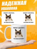 Кружка для чая с приколом, мем в офис - хватит смотреть — фото 3