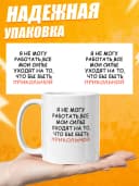 Кружка для чая с приколом, мем в офис - я не могу работать — фото 2