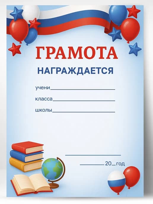 Грамота школьная для награждения
