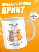 Кружка для чая с приколом, мем в офис - Крысы должны — фото 2
