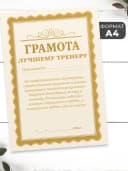 Набор подарочный грамота и медаль - лучшему тренеру — фото 2