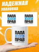Кружка для чая прикольная в подарок - Папа всегда прав — фото 3
