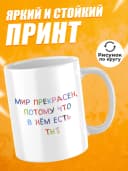 Кружка для чая с приколом в подарок- Мир прекрасен — фото 2