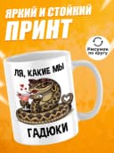 Кружка для чая с приколом в подарок - Ля, какие мы гадюки — фото 2