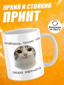 Кружка для чая с приколом в подарок - Улыбаюсь — фото 2