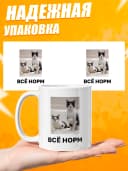 Кружка для чая с приколом в подарок - Всё норм — фото 3