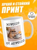 Кружка для чая с приколом в подарок - Эспрессо от депрессо — фото 2