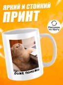 Кружка для чая с приколом в подарок - Боже поможи — фото 2