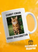 Кружка для чая с приколом - Совет свой себе посоветуй — фото 1
