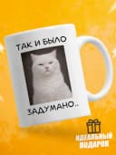 Кружка для чая с приколом в подарок - Так и было задумано — фото 1
