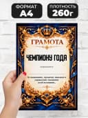 Грамота диплом в подарок - Чемпиону года — фото 2