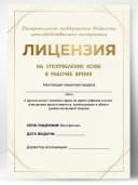 Лицензия подарочная шуточная - На употребление — фото 1
