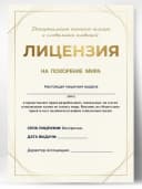 Лицензия подарочная шуточная - На покорение мира — фото 1