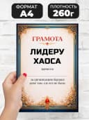 Грамота диплом в подарок - Лидеру хаоса — фото 2