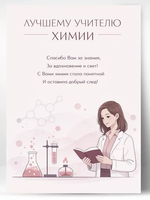 Грамота для награждения - Лучшему учителю химии