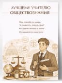 Грамота для награждения - Лучшему учителю обществознания — фото 1