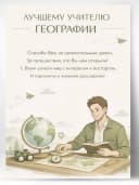 Грамота для награждения - Лучшему учителю географии — фото 1
