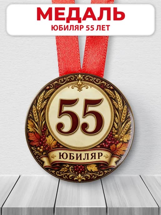 Медаль на юбилей 55 лет
