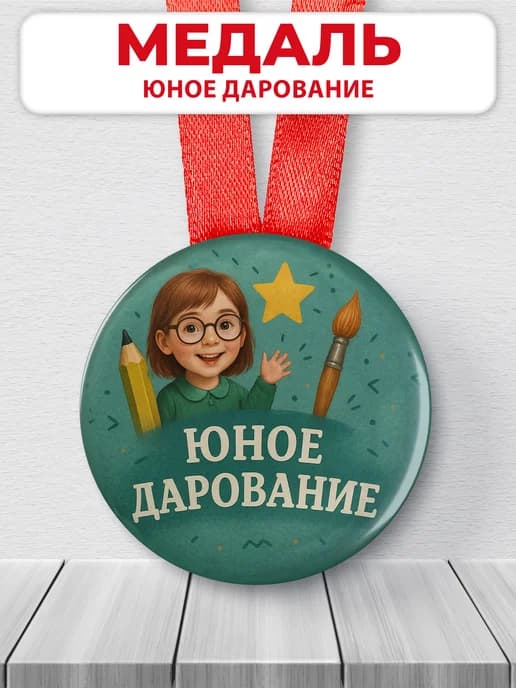 Медаль подарочная школьнику - юное дарование