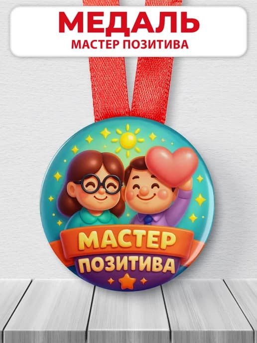 Медаль подарочная для конкурсов - мастер позитива