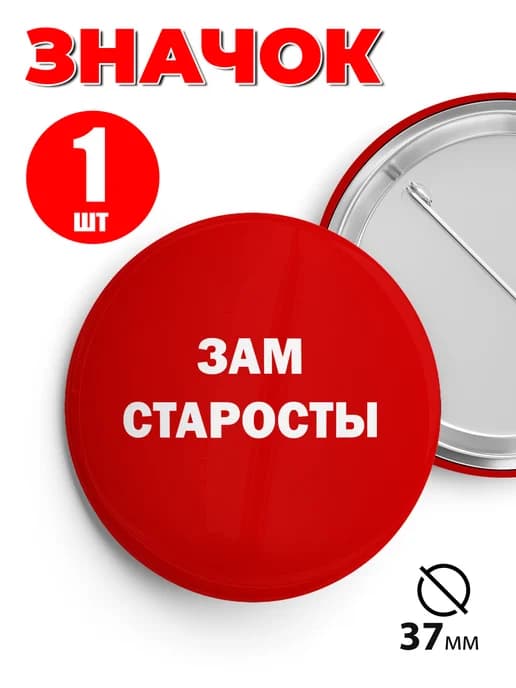Значок школьный зам старосты - 37мм 1шт