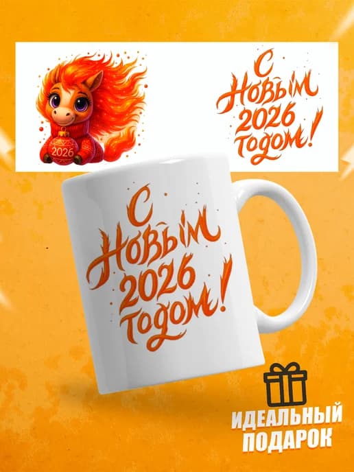 Кружка новогодняя "С новым 2026 годом!"