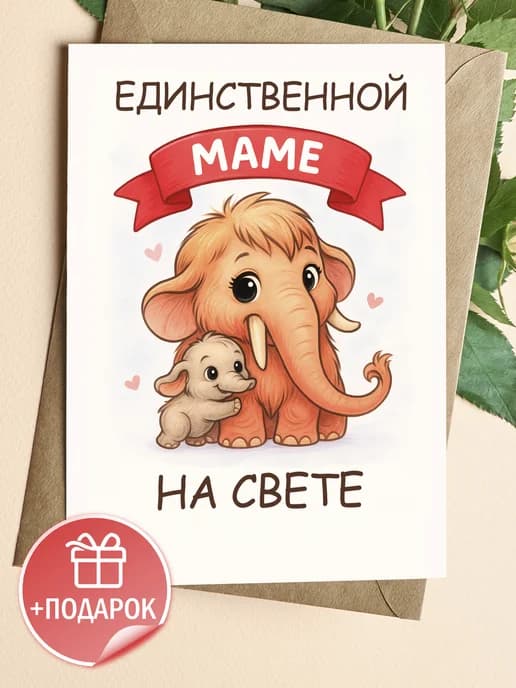 Подарочная открытка "Единственной маме на свете!"