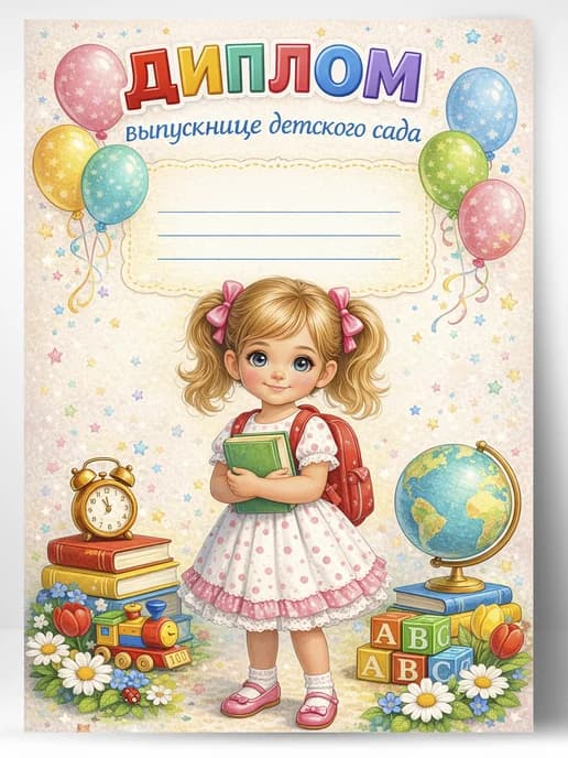 Диплом выпускнице детского сада