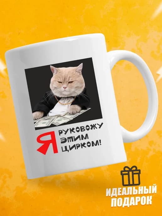 Кружка для чая с приколом в подарок - Я руковожу