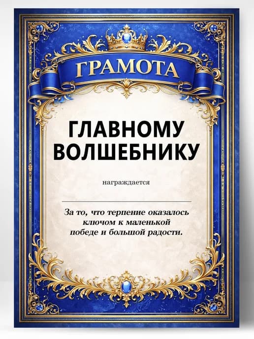 Грамота диплом в подарок - Главному волшебнику