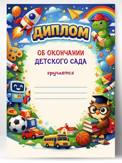 Диплом об окончании детского сада