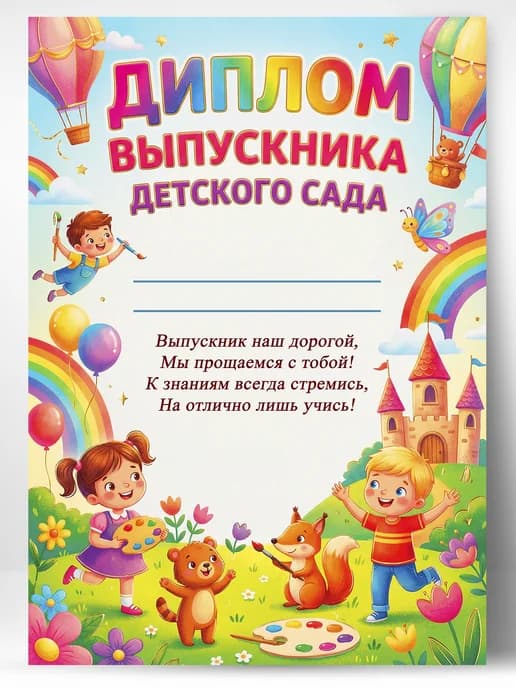 Диплом выпускника детского сада