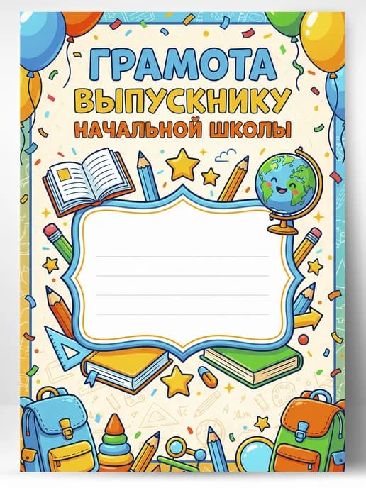Грамота диплом выпускнику начальной школы