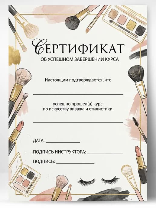 Сертификат диплом об обучении