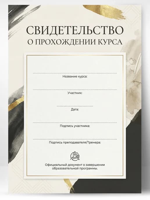 Свидетельство диплом об обучении