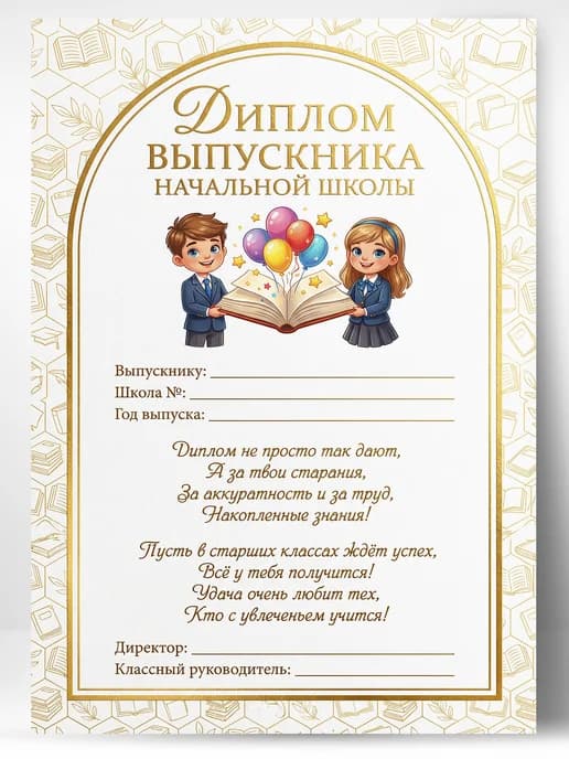 Грамота диплом Выпускника начальной школы