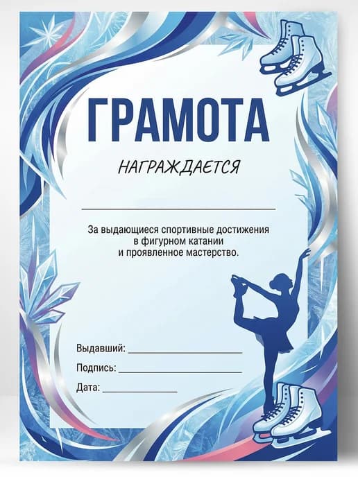 Грамота спортивная - За достижения в фигурном катании