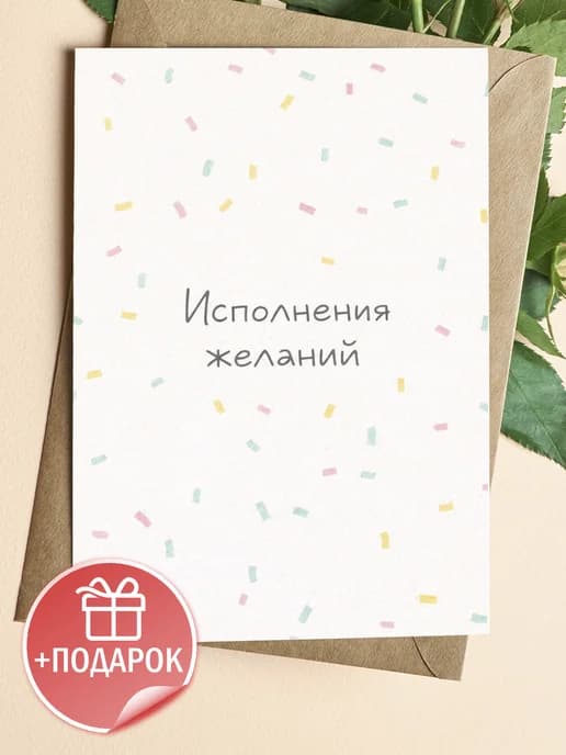 Открытка подарочная - Исполнения желаний