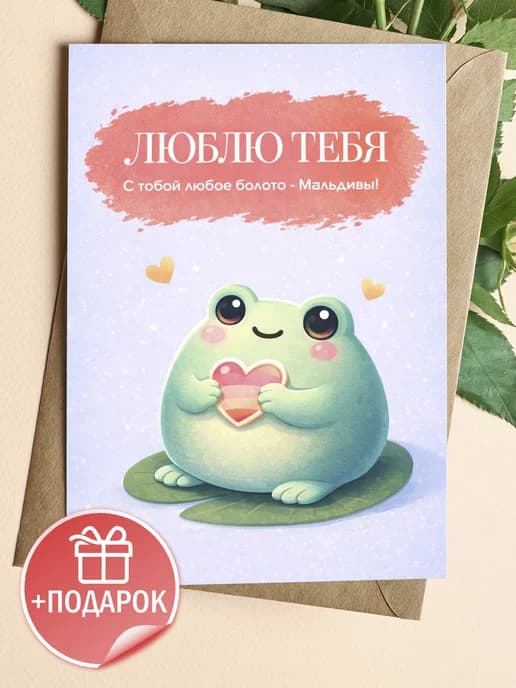 Открытка подарочная - Люблю тебя