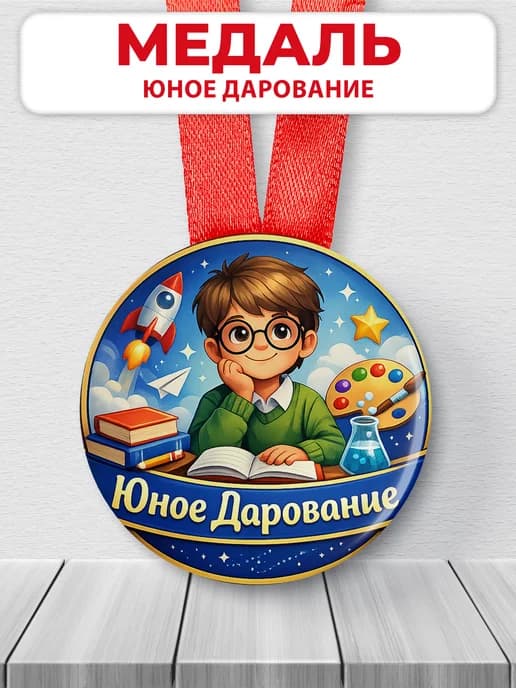 Медаль подарочная школьнику - юное дарование