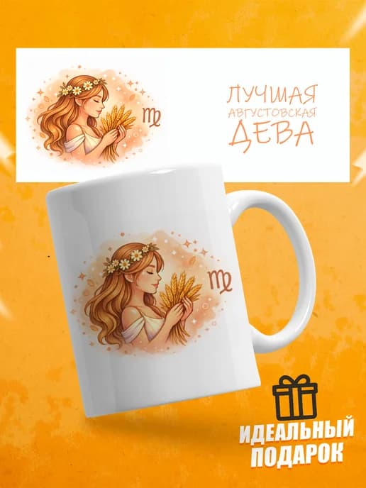 Кружка подарочная для чая знак зодиака Дева