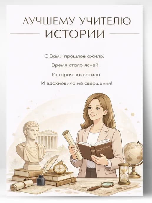 Грамота для награждения - Лучшему учителю истории