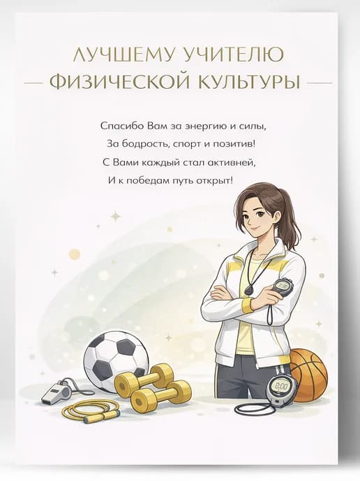 Грамота школьная - Лучшему учителю физической культуры