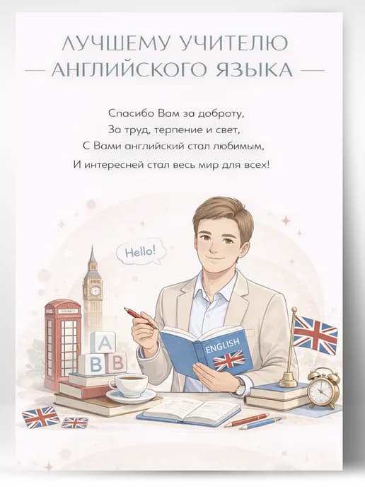 Грамота для награждения - Лучшему учителю английского языка