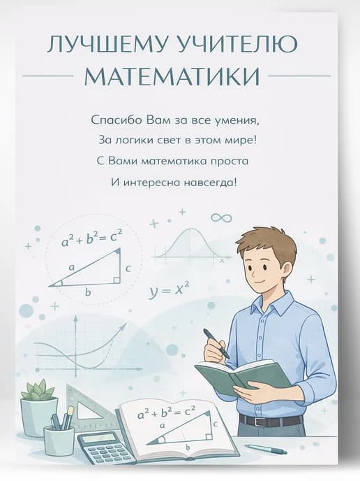 Грамота для награждения - Лучшему учителю математики